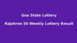 Rajshree 50 Lottery Result